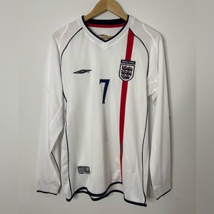 RETRO England 2002 Beckham #7 Jersey
